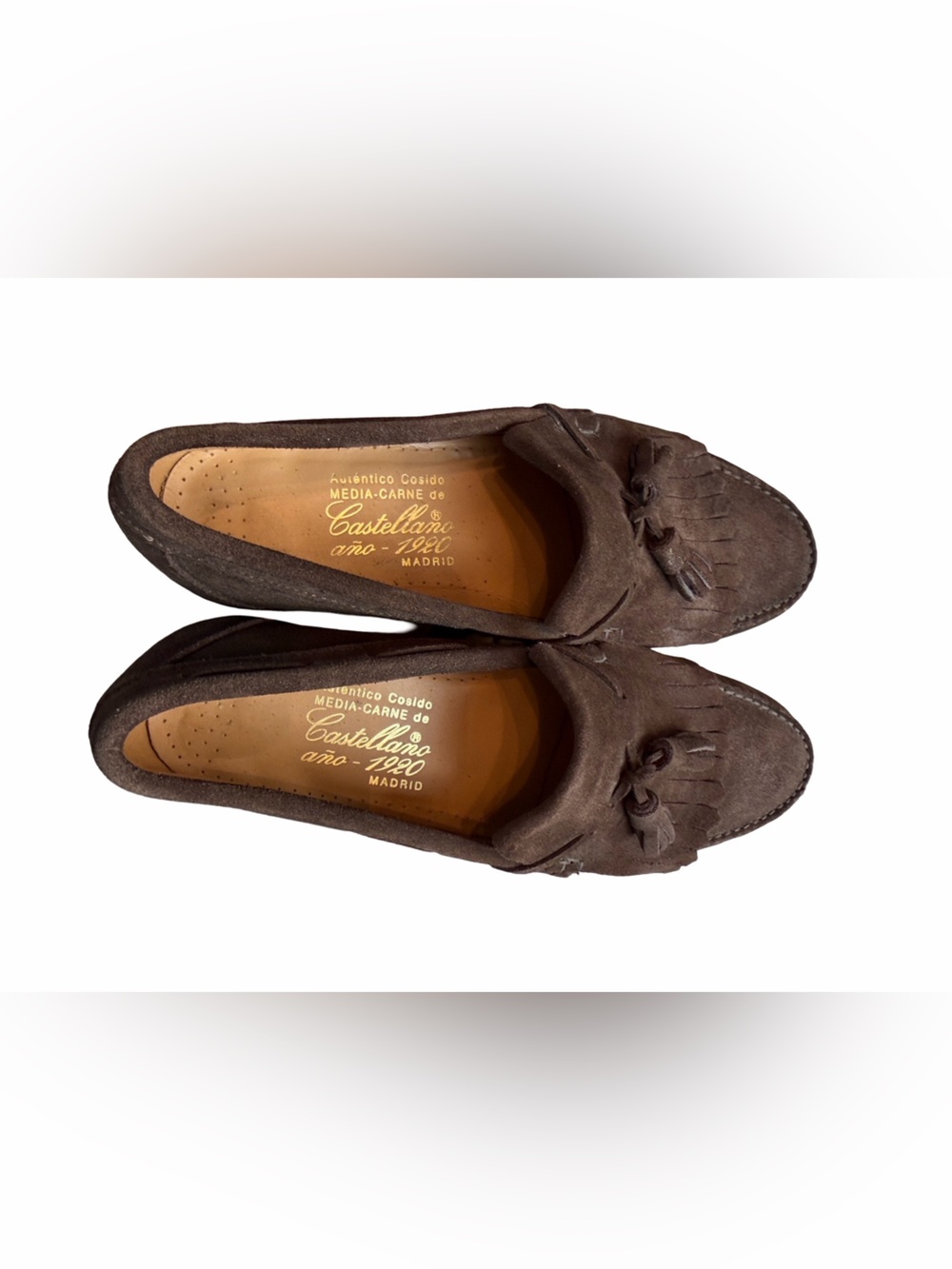 CASTELLANO Women’s Brown Suede Tassel Loafers, Size 9.5 SPAIN - Picture 5 of 10